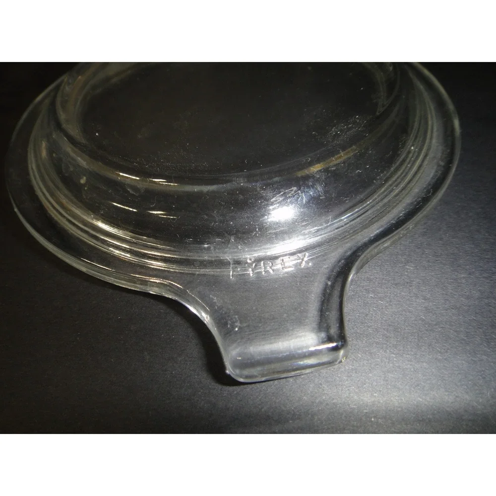 Vintage Pyrex #018 Originals Clear Glass 10 oz Casserole Dishes w/ Lids Set of 3